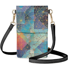 Prismatic Square Design Phone Bag for Women