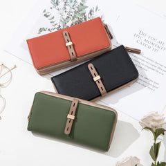 Pritti Women's Long Wallet PU Zipper Buckle Handbag