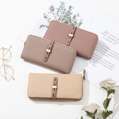 Pritti Women's Long Wallet PU Zipper Buckle Handbag