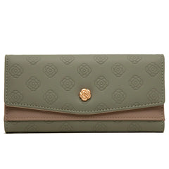 Pritti Women's Long Wallet with Zipper Buckle Embossed Design