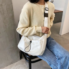 Large Capacity Shoulder Bag Solid Pleated Women Messenger Bags