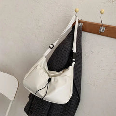Large Capacity Shoulder Bag Solid Pleated Women Messenger Bags