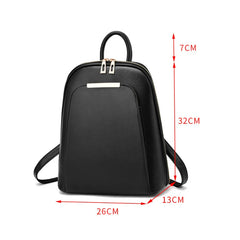 Women's Pu Leather School Backpack Shoulder Bag Travel Bagpack Mochila