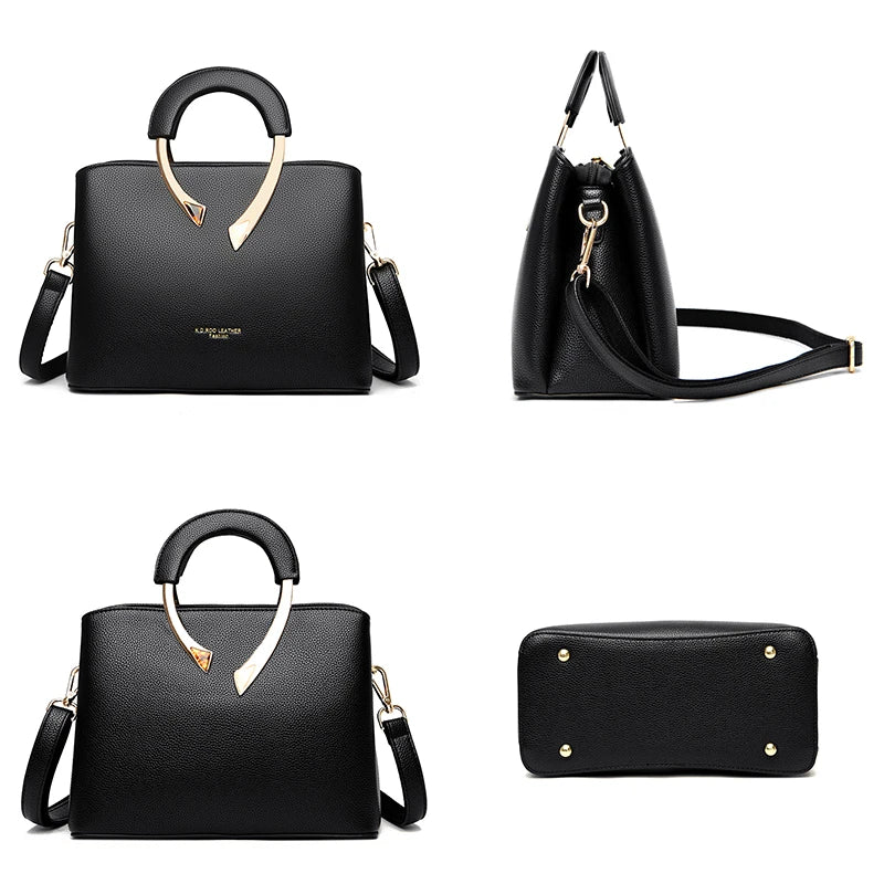 PU Leather Casual Crossbody Bags for Women Handbags Lady Top-Handle Bag