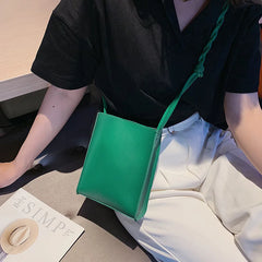 Women's Weave Strap Shoulder Bag Mini Phone Purse