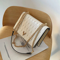 Rivet Chains Crossbody Bag for Women Shoulder Messenger Handbag