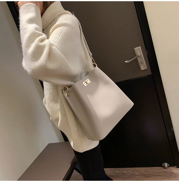 Casual Large Bucket Crossbody Bags Women Shoulder Messenger Purses