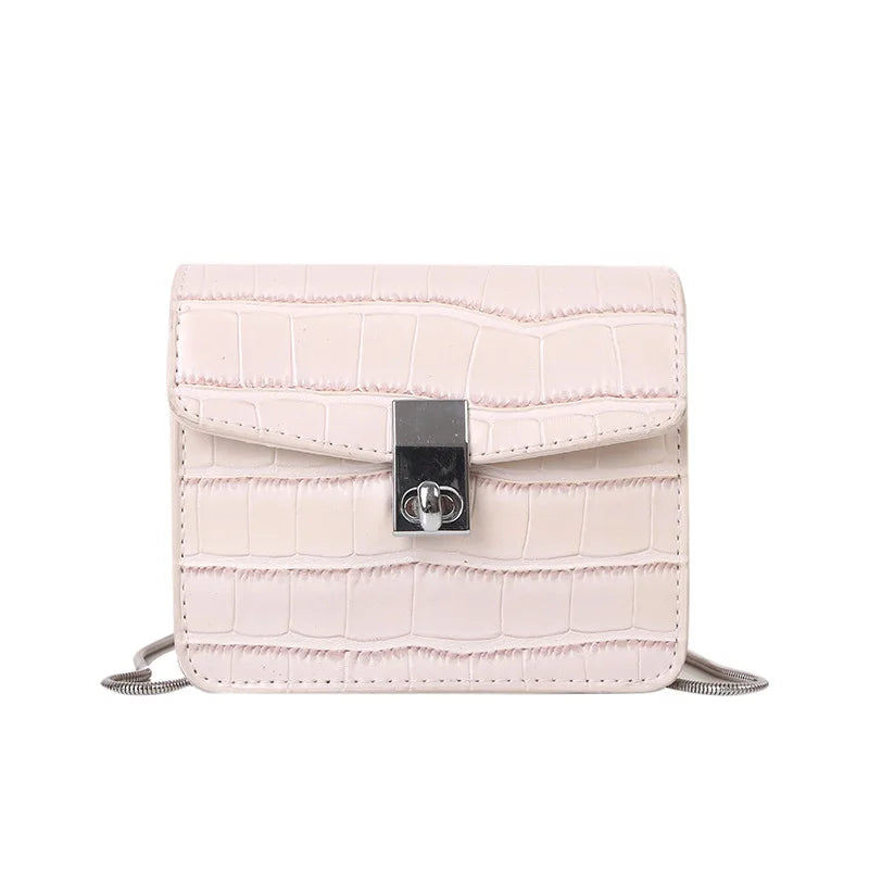 Crocodile Pattern Crossbody Bag for Women Mini Handbag
