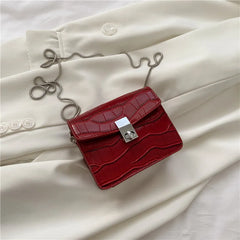 Crocodile Pattern Crossbody Bag for Women Mini Handbag