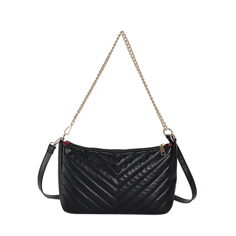 Quilted Crossbody Bag Chain Tote Purse for Women