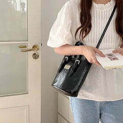 Ladies Bucket Shoulder Bag Small Purse Portable Handbags Messenger Bags
