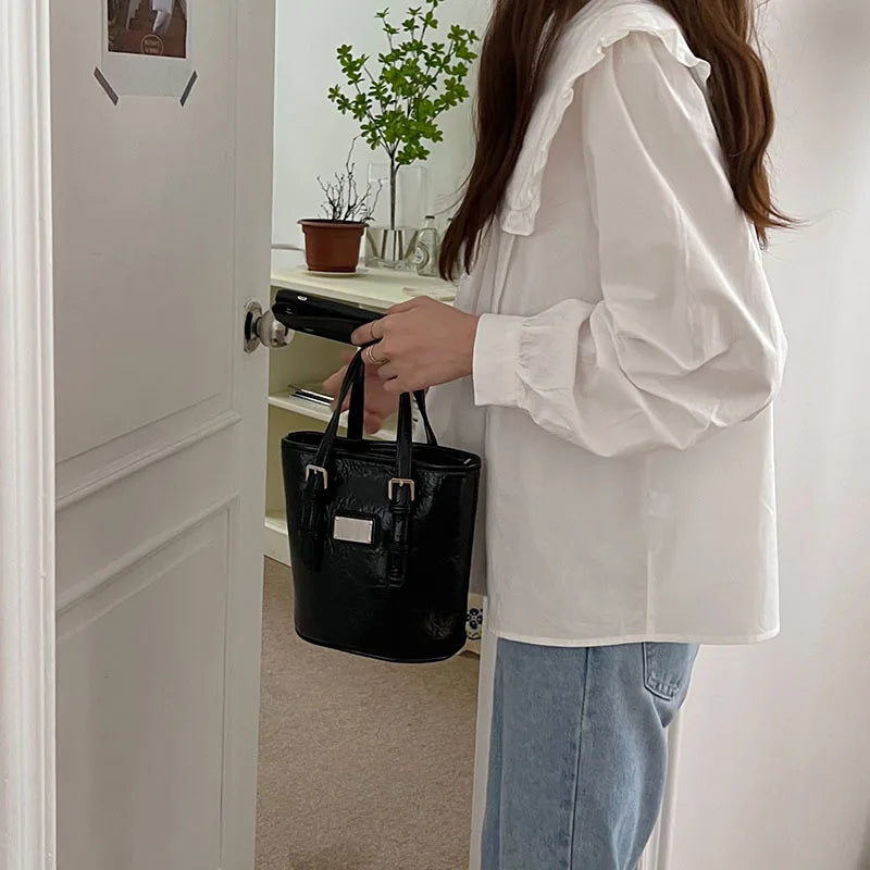 Ladies Bucket Shoulder Bag Small Purse Portable Handbags Messenger Bags