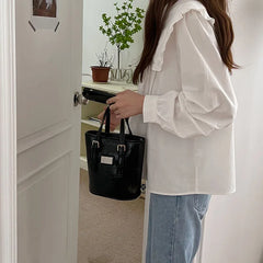 Ladies Bucket Shoulder Bag Small Purse Portable Handbags Messenger Bags