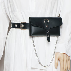 Large Capacity PU Leather Waist Bag Women Crossbody Waist Bags