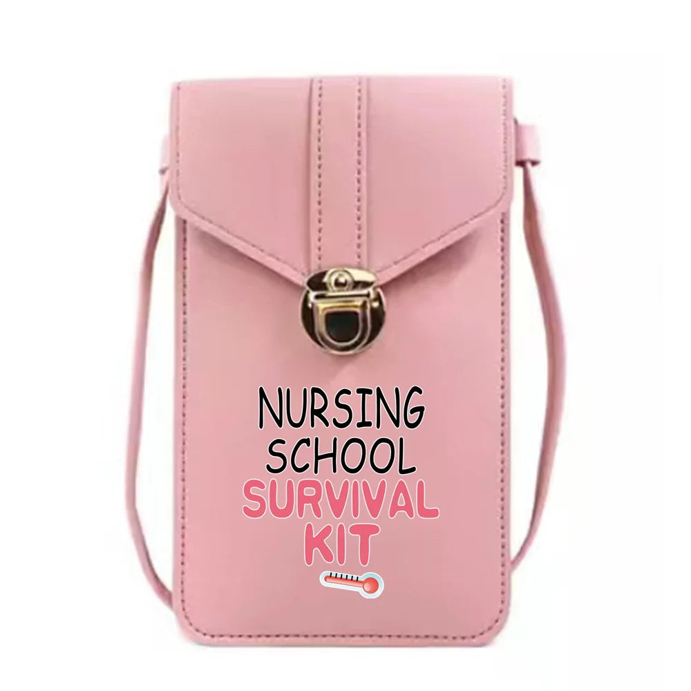 Nurse Print Crossbody Phone Wallet Bag