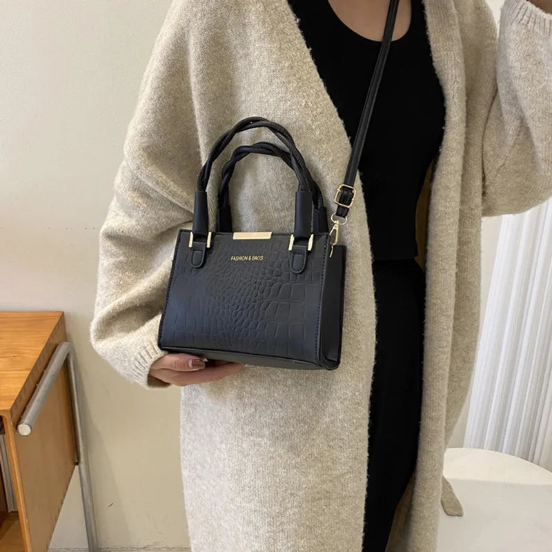 PU Leather Women's Small Handbag Tote Purse Female Messenger Bag