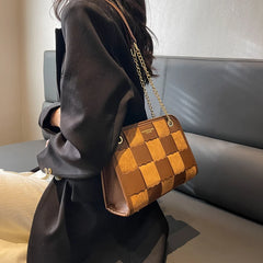 Vintage PU Leather Shoulder Bag for Women, Small Handbag Messenger Purse