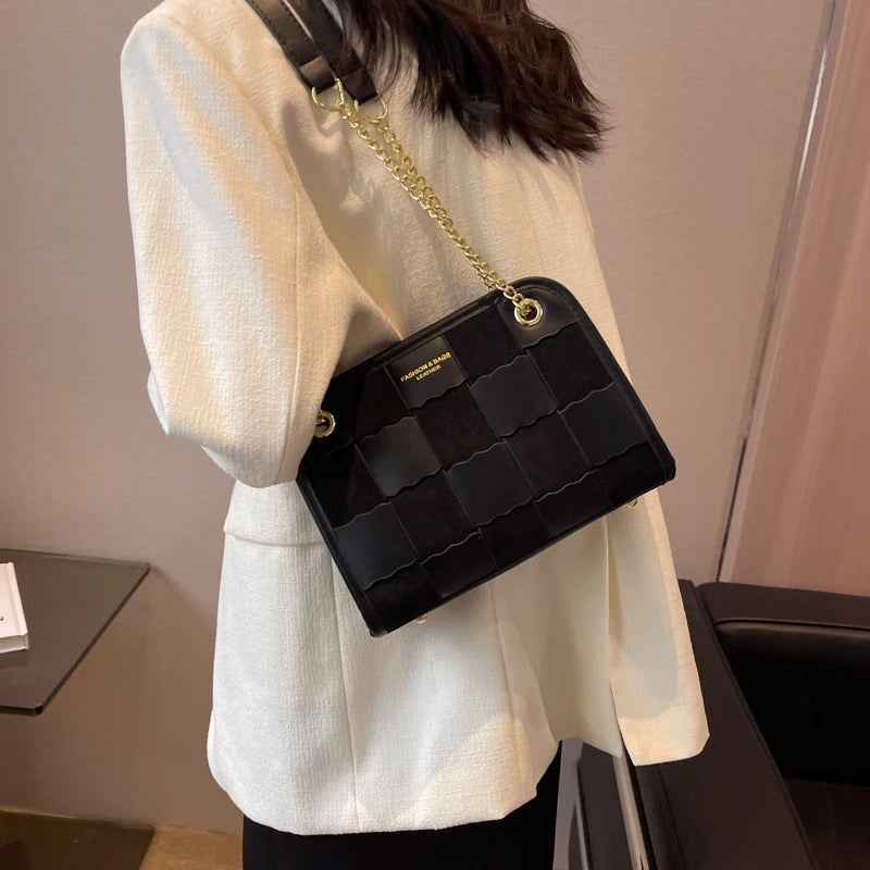 Vintage PU Leather Shoulder Bag for Women, Small Handbag Messenger Purse