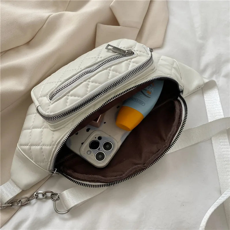 PU Women's Leather Belly Bag Waist Fanny Pack Crossbody Phone Chest Bag