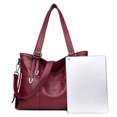 Soft PU Leather Women Handbag Shoulder Crossbody Top-handle Bag
