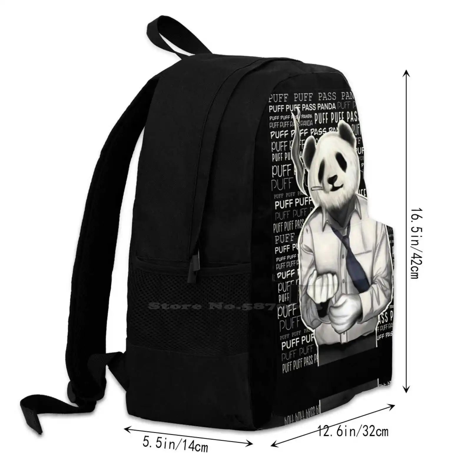 420 Puff Puff Pass Panda Laptop Travel Bag