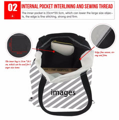 Pug Bulldog Dalmatian Print Casual Tote Shoulder Shopping Bag