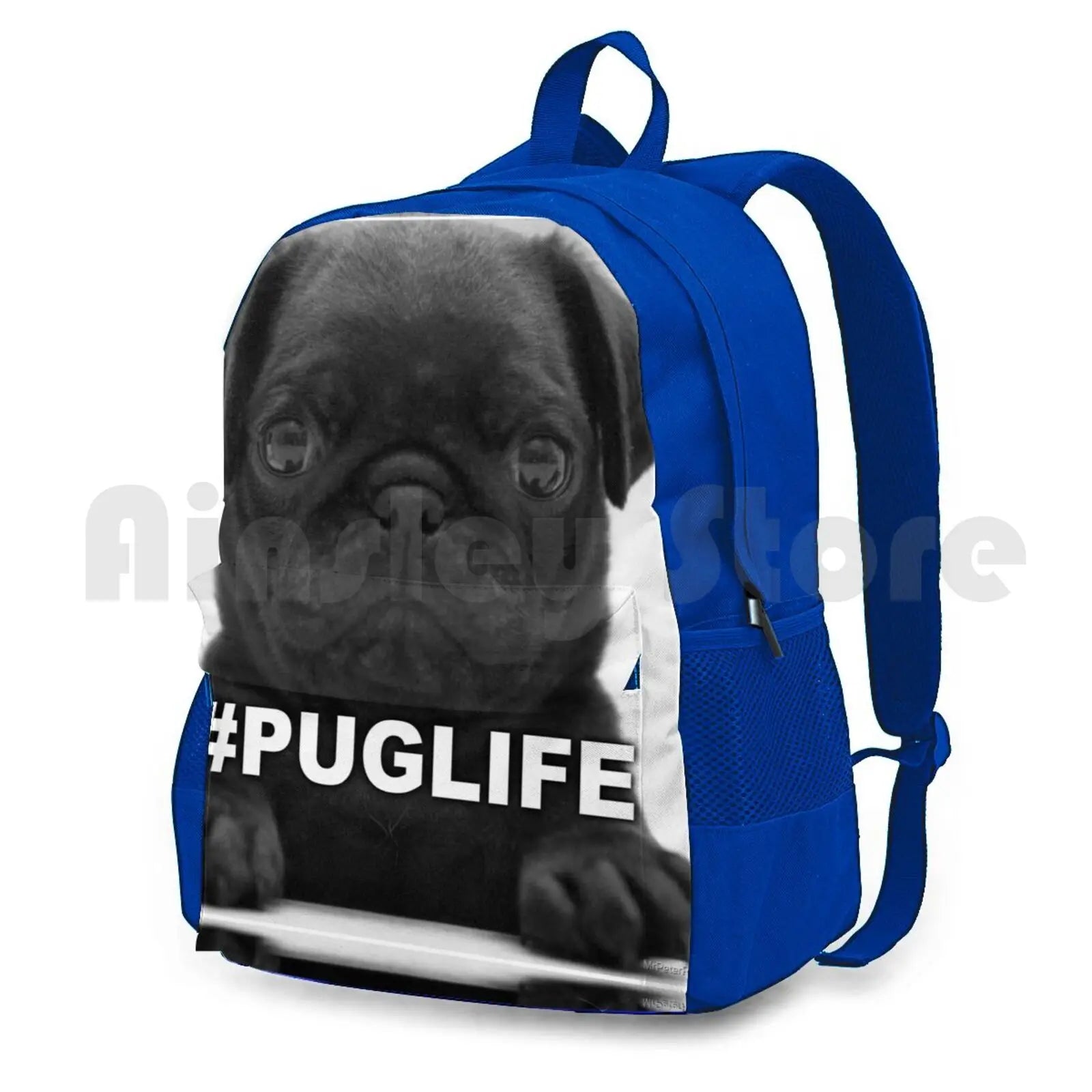 Puglife Outdoor Hiking Backpack Waterproof Camping Travel Thuglife Pug