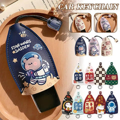 Cartoon Animals Printed Leather Car Pouch Wallet