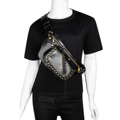 Gothic Punk Shoulder Bag Waist Pack Fanny Pack