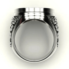 Punk Men's Dual Metal Soldier Dragon Ring Jewelry