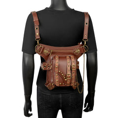 Punk Rock Locomotive Chain Bag Single Shoulder Messenger Bag