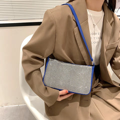 Silver Diamonds Tote Bag Rhinestone Shoulder Clutch Handbag