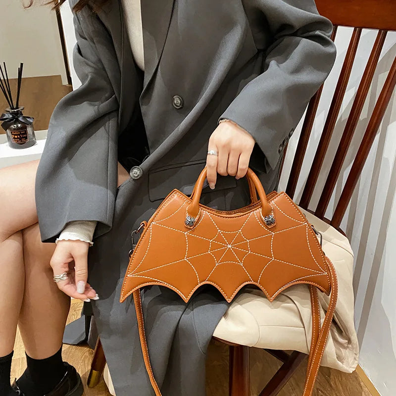 Punk Style Bat Crossbody Bag for Women Funny Shoulder Bag