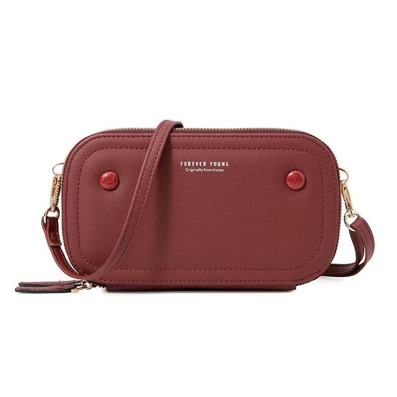 Classic Women Diagonal Purse Large Capacity Mobile Phone Crossbody Bag