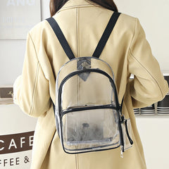 Clear PVC Backpack Women Waterproof Shoulder Bag Casual School Bags
