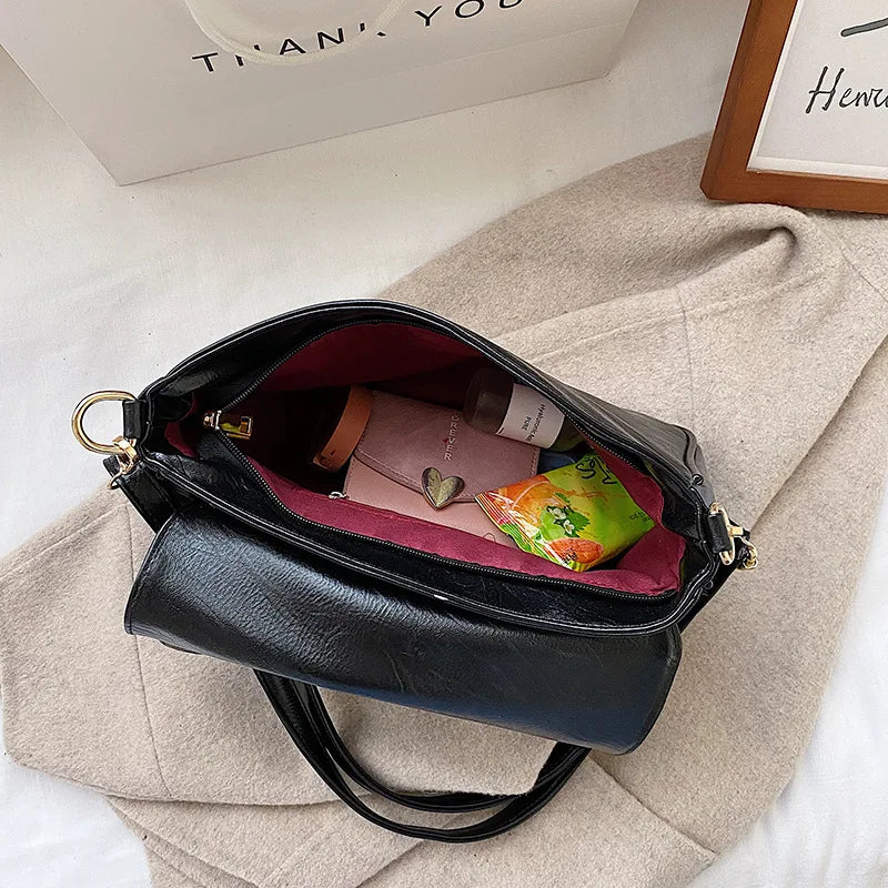 Small PU Shoulder Bag Messenger Bag for Daily Use
