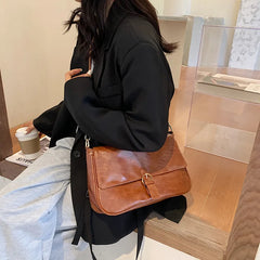 Small PU Shoulder Bag Messenger Bag for Daily Use
