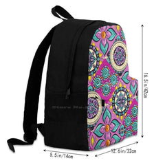 Purple Flower Backpack for Men Women Teenagers Girls
