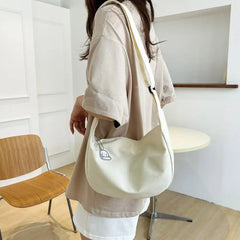Purple Canvas Crossbody Bag for Women Large Capacity Travel Handbags