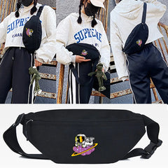 Purple Clouds Print Waist Bag Fanny Pack Chest Bag Men Women Purse