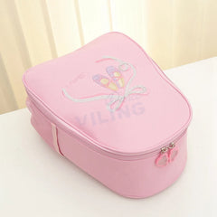 Girls' Ballet Dance Bag Canvas Backpack With Dance Shoes Print