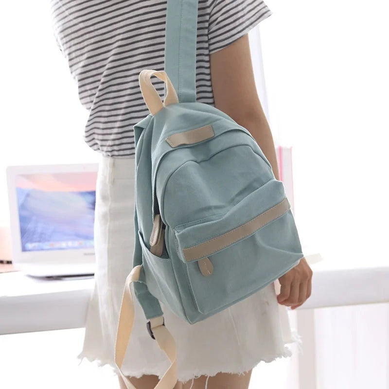 Purple Waterproof Backpack Women Large-capacity School Bag