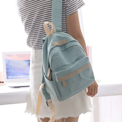 Purple Waterproof Backpack Women Large-capacity School Bag