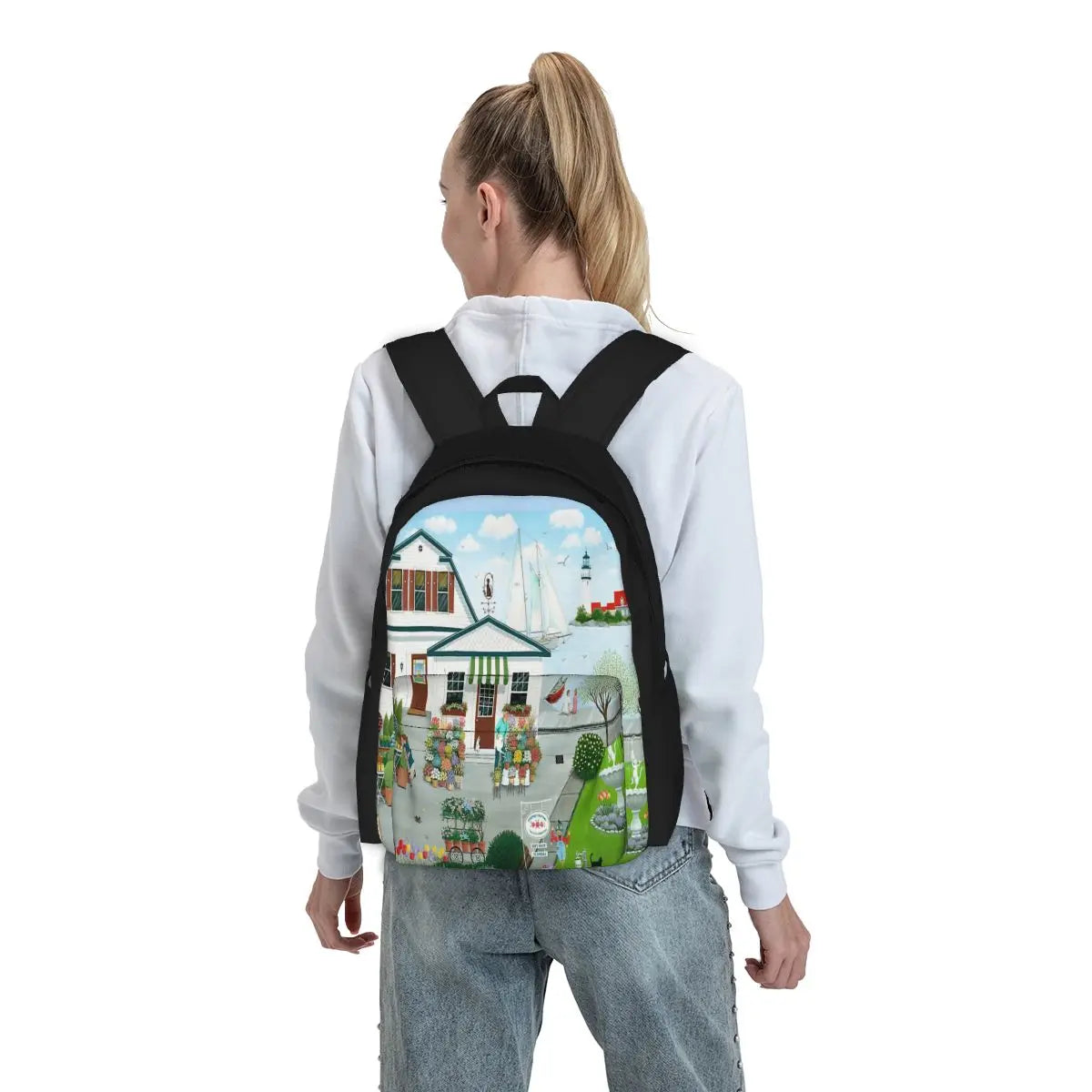 Purr-Fect Blooms Backpacks Men's Backpacks Bags For Women