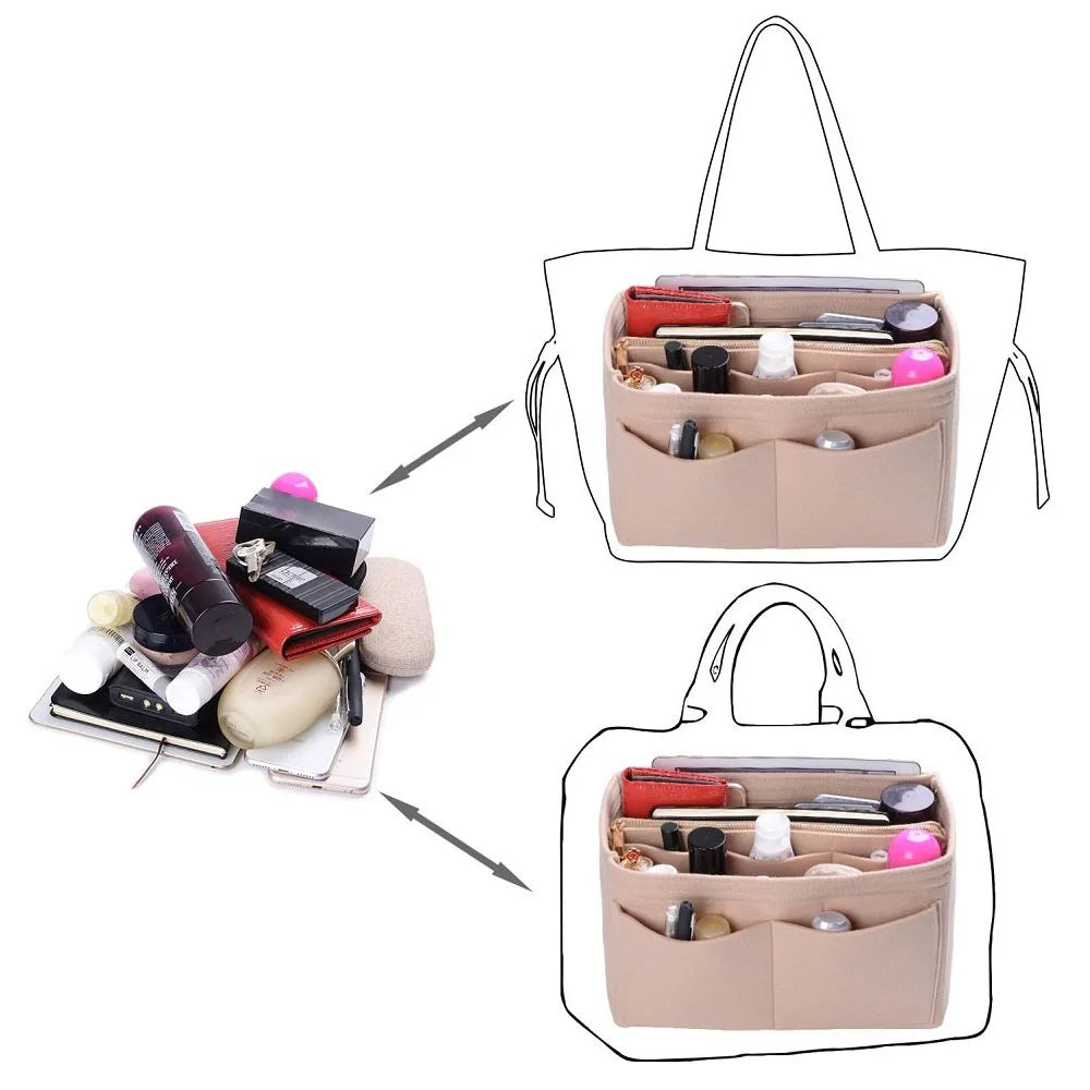 Handbag Tote Organizer Bag Purse Insert