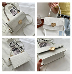 Crocodile Pattern Crossbody Bag Women Leather Messenger Totes Handbags