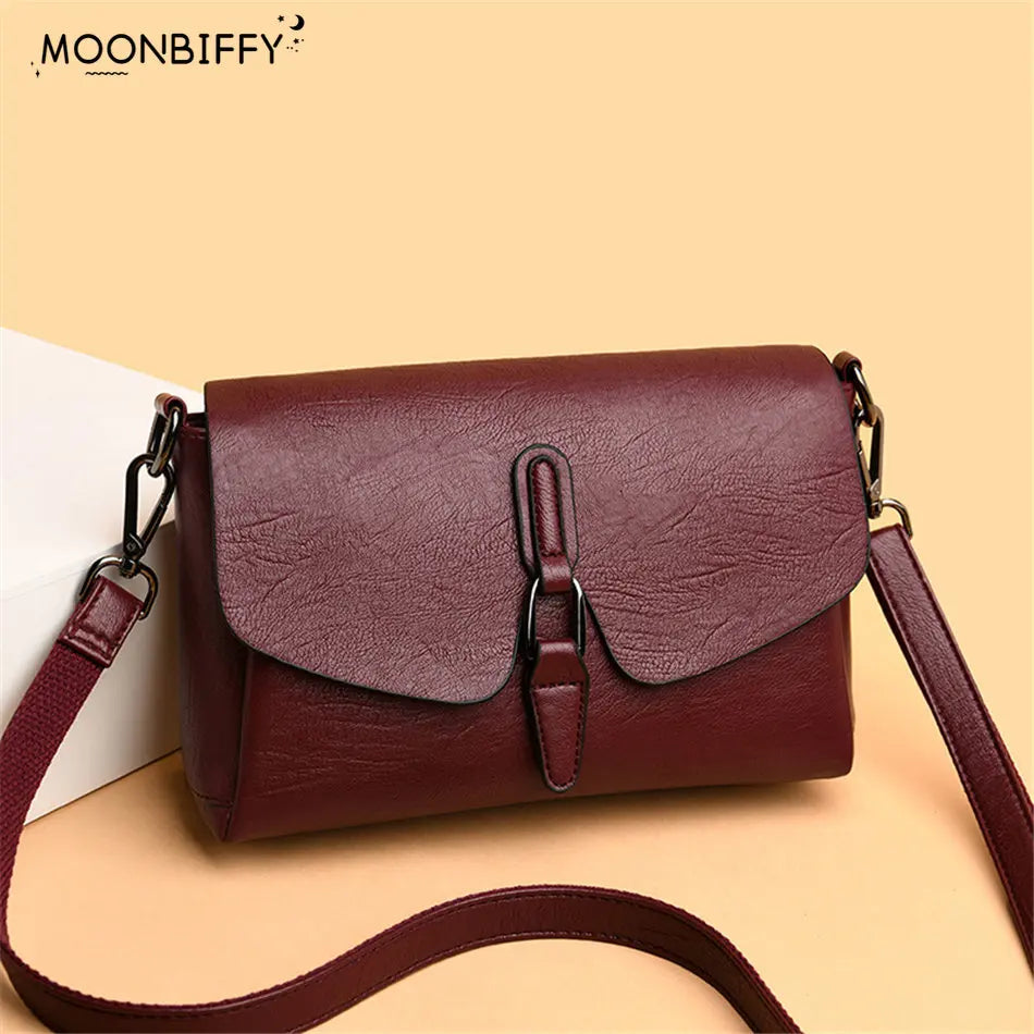 Designer Leather Shoulder Messenger Bag for Women Ladies