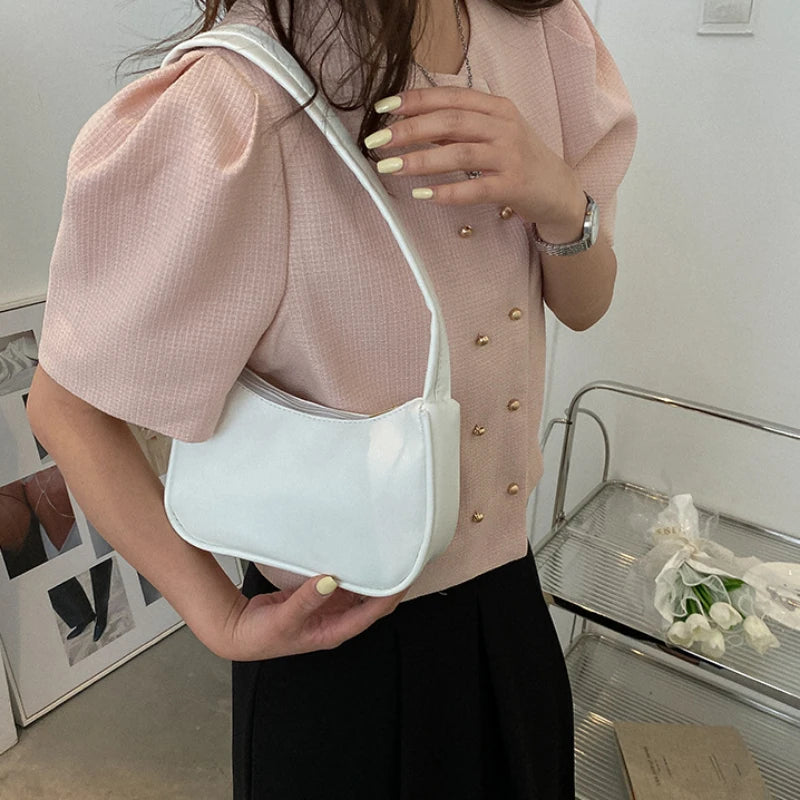 Small Shoulder Bag Women's Single Satchel Bag Bandouliere