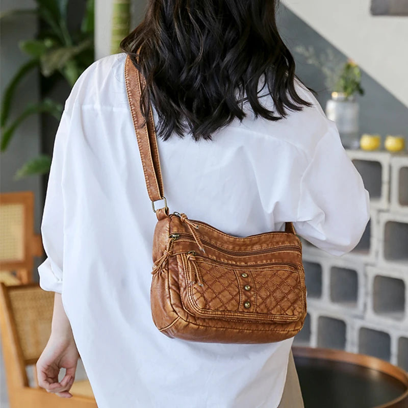 Women's Large Hobo Shoulder Bag Soft Pu Leather Tote Bag
