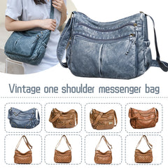 Women's Large Hobo Shoulder Bag Soft Pu Leather Tote Bag